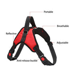 Sangle de poitrine réglable pour chien K9, Taille : XS, S, M