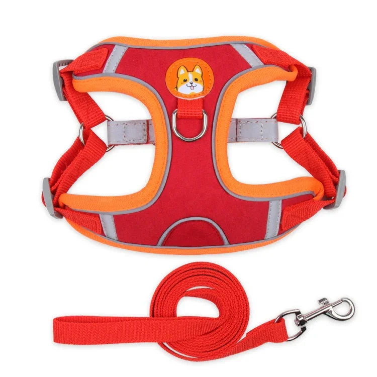 BL-867 Sangles de poitrine pour animaux de compagnie, corde de traction réfléchissante pour chien, tailles : S, M, L, XL