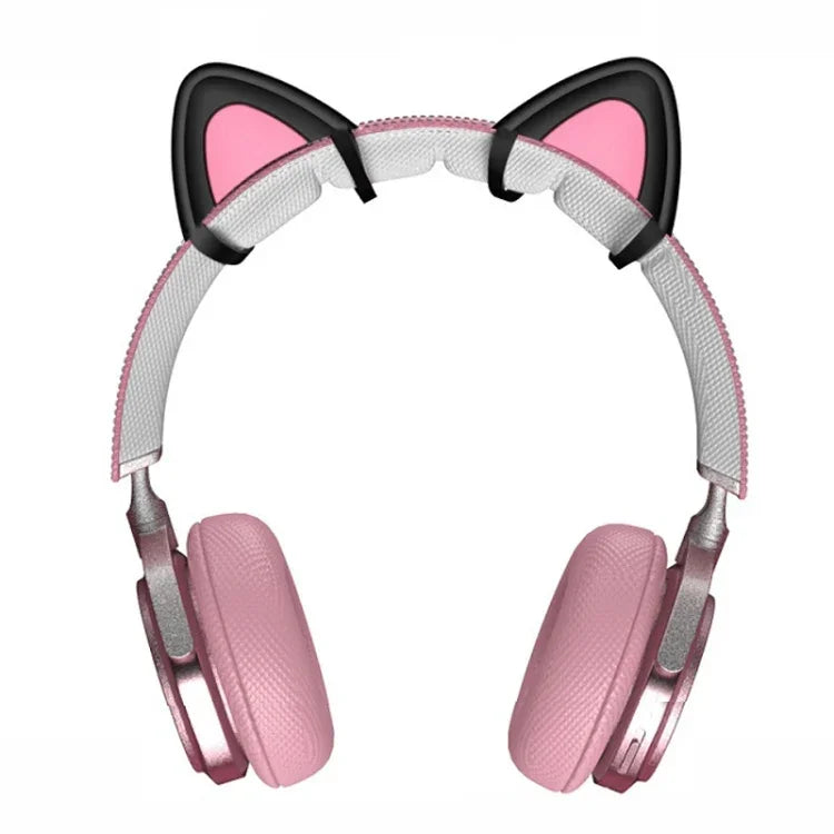 T6 Décoration Oreilles de Chat Mignonnes pour Casque, Noir, Blanc