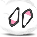 T6 Décoration Oreilles de Chat Mignonnes pour Casque, Noir, Blanc