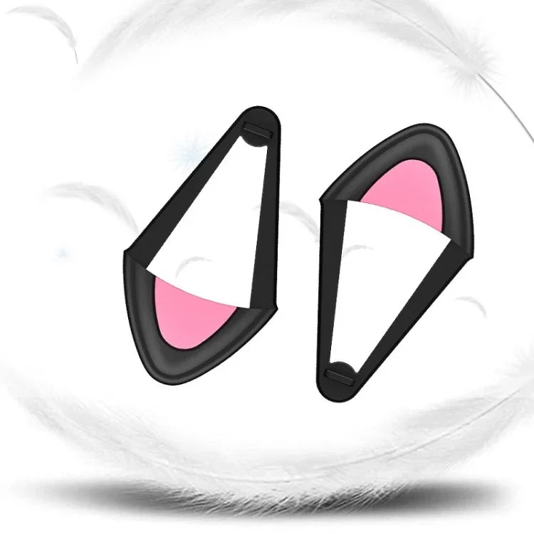 T6 Décoration Oreilles de Chat Mignonnes pour Casque, Noir, Blanc