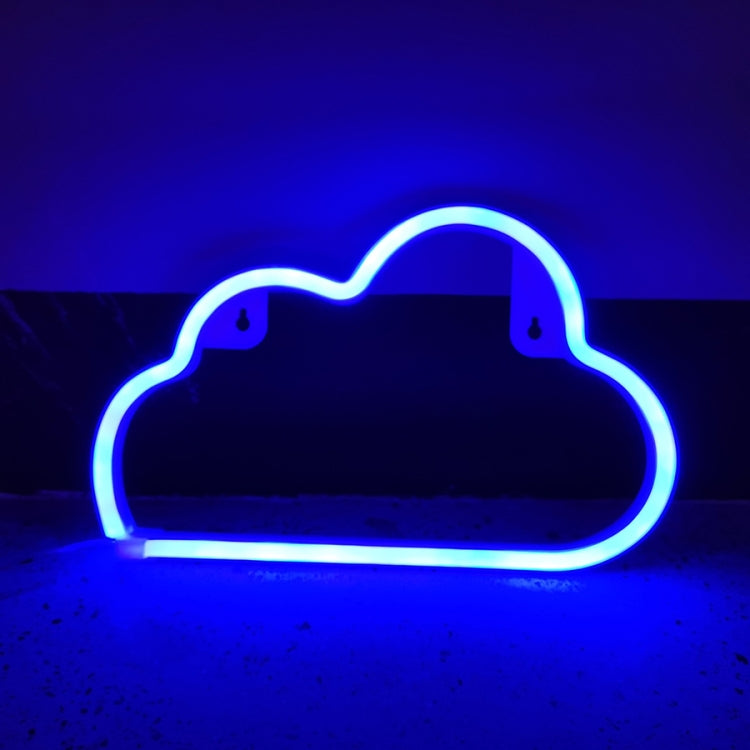 Lampe de modélisation LED néon décoration veilleuse, style :, nuage bleu, tonnerre bleu, tonnerre rose, lune Blu-ray, soleil lumière jaune, arc-en-ciel quatre couleurs