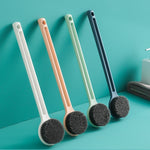 Brosse de Douche à Poils Doux et Long Manche, Vert Menthe, Rose Cerise, Blanc Ivoire
