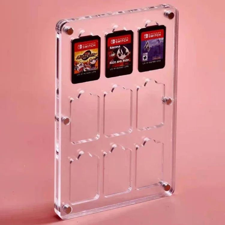 Boîte de rangement magnétique transparente en cristal pour cartes de jeu Switch, 9 compartiments, 14 compartiments, 27 compartiments