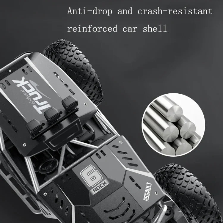JZRC Véhicule tout-terrain télécommandé en alliage, jouet de voiture rechargeable pour enfants, petit vert, petit bleu, moyen noir, moyen argent, grand noir, grand argent