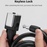 BG-0518 Mountain Bike Portable Anti-Theft Bold Cable Lock, Length:, 1m Without Lock Frame, 1.2m With Lock Frame, 1.5m With Lock Frame, 1.8m With Lock Frame