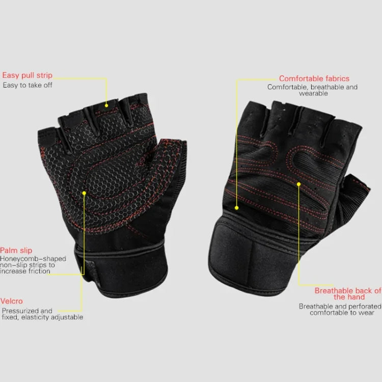ST-2120 Gants Antidérapants pour Équipement de Musculation, S, M, L, XL
