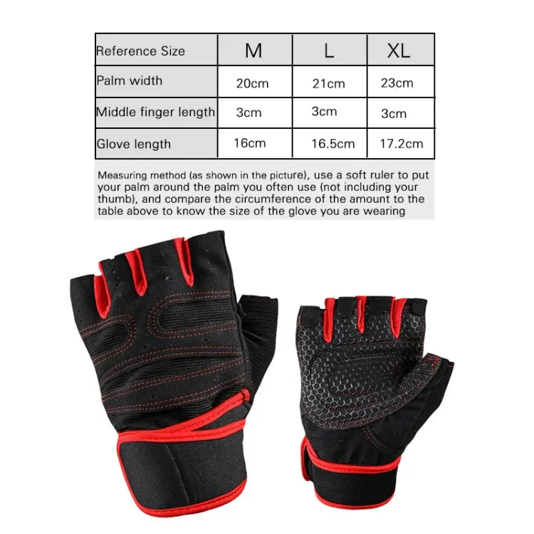 ST-2120 Gants Antidérapants pour Équipement de Musculation, S, M, L, XL