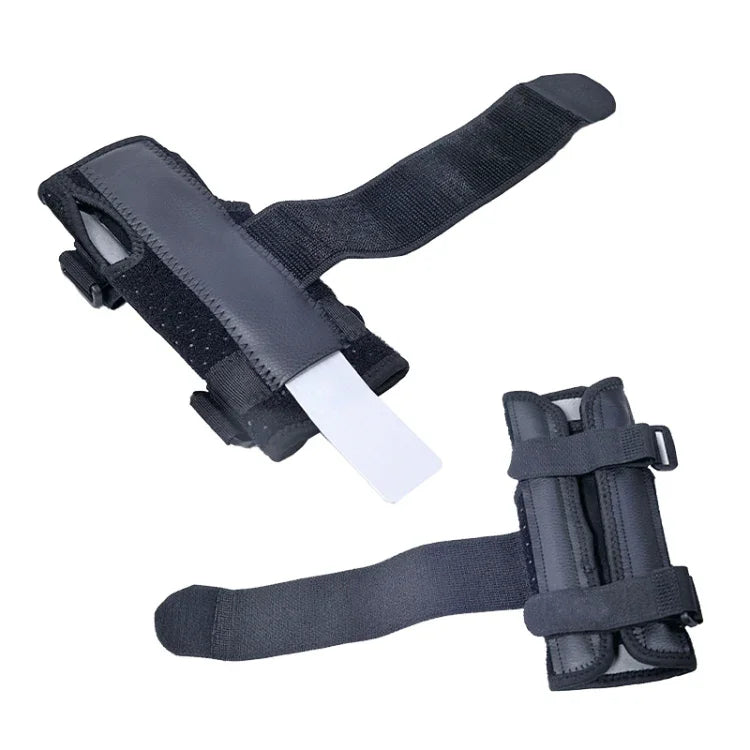 Protège-poignet avec plaque de soutien en acier fixe, avec plaque en acier