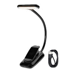 8021 Mini Pince-Livre Lampe LED Partition Musicale Lampe de Lecture Protection des Yeux, Noir, Blanc