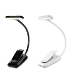 8021 Mini Pince-Livre Lampe LED Partition Musicale Lampe de Lecture Protection des Yeux, Noir, Blanc