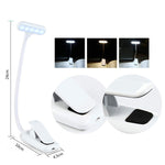 8021 Mini Pince-Livre Lampe LED Partition Musicale Lampe de Lecture Protection des Yeux, Noir, Blanc