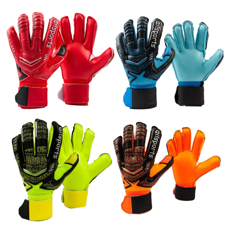 Ailsports ST5511 1 paire Gants de Gardien de But Latex Épais Protection des Doigts, 5, 6, 7, 8, 9, 10, 11