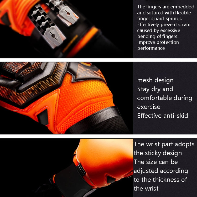 Ailsports ST5511 1 paire Gants de Gardien de But Latex Épais Protection des Doigts, 5, 6, 7, 8, 9, 10, 11