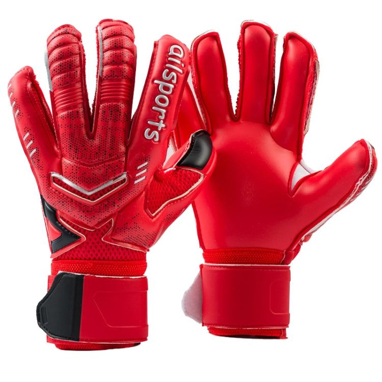Ailsports ST5511 1 paire Gants de Gardien de But Latex Épais Protection des Doigts, 5, 6, 7, 8, 9, 10, 11