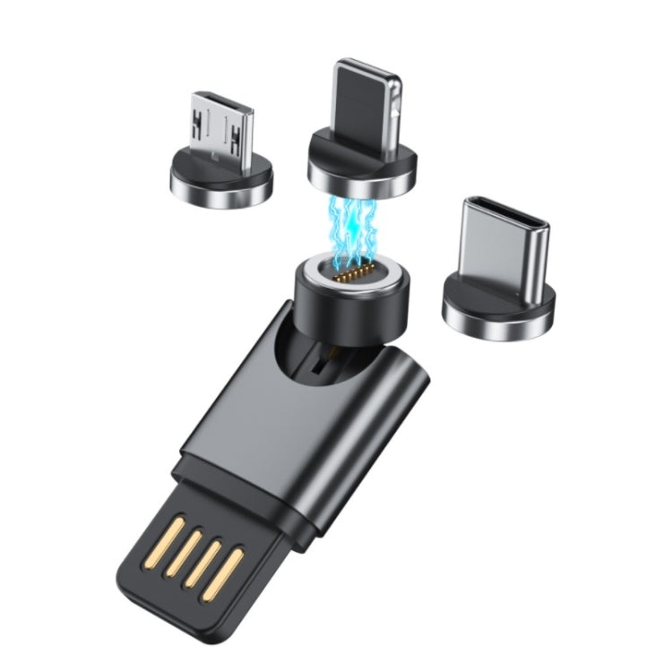 Adaptateur magnétique USB portable, livraison couleurs aléatoires, fonction de données, fonction de chargement