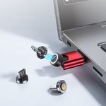 Adaptateur magnétique USB portable, livraison couleurs aléatoires, fonction de données, fonction de chargement