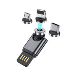 Adaptateur magnétique USB portable, livraison couleurs aléatoires, fonction de données, fonction de chargement