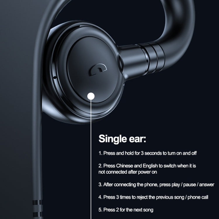 Écouteurs professionnels M99 Bluetooth V5.2 à crochet d'oreille unique, noir, rose, noir+rouge, noir+bleu, noir+blanc