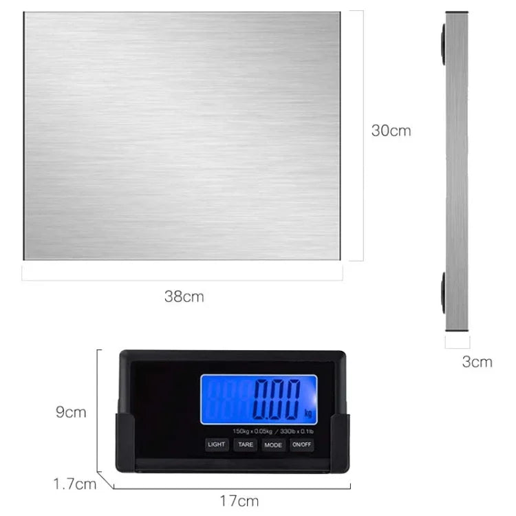Balance électronique à transmission sans fil avec écran séparé, balance portable pour colis, balance pour animaux, prise CN, 180 kg / 0,1 kg