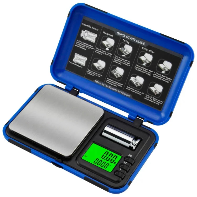 Balance de poche portable bicolore pour la pâtisserie, 200 g/0,01 g, 50 g/0,001 g