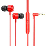 2 écouteurs intra-auriculaires filaires TS6000 3,5 mm avec commande en métal et microphone, blanc, rouge, vert, noir