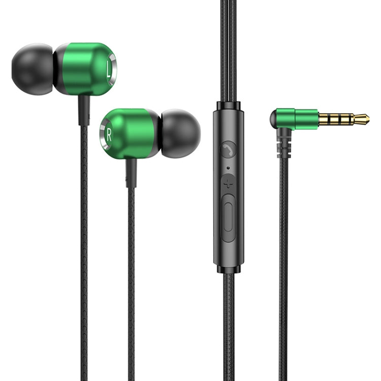 2 écouteurs intra-auriculaires filaires TS6000 3,5 mm avec commande en métal et microphone, blanc, rouge, vert, noir