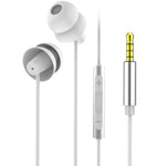 Écouteurs intra-auriculaires filaires EN3900 avec microphone, fiche 3,5 mm, blanc, rouge, noir
