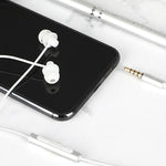 Écouteurs intra-auriculaires filaires EN3900 avec microphone, fiche 3,5 mm, blanc, rouge, noir