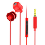 Écouteurs intra-auriculaires filaires EN3900 avec microphone, fiche 3,5 mm, blanc, rouge, noir