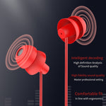 Écouteurs intra-auriculaires filaires EN3900 avec microphone, fiche 3,5 mm, blanc, rouge, noir
