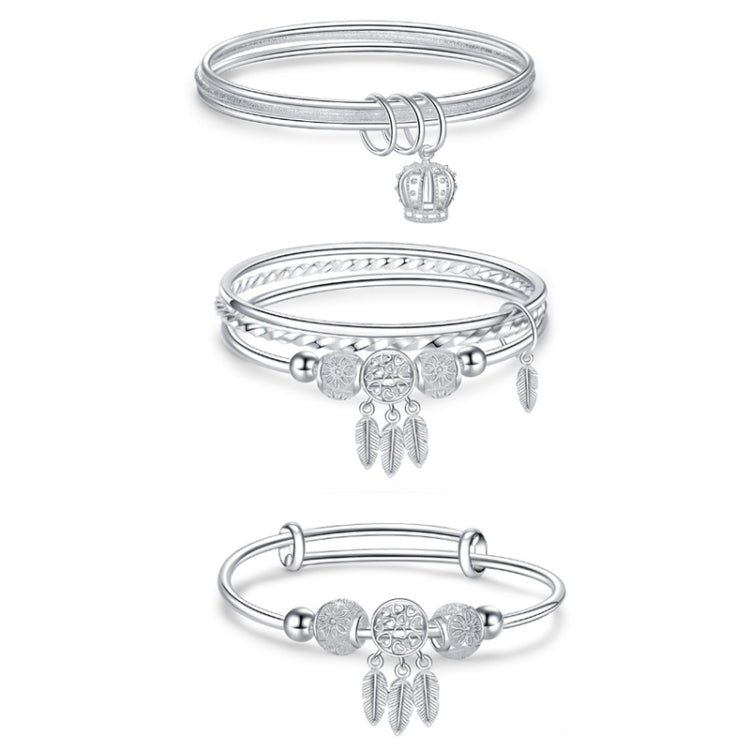Bracelet femme jonc trois anneaux, Taille: Z104 58mm, Z104 56mm, Z104 58mm, Z104 60mm, Z104 62mm, Z103 56mm, Z103 58mm, Z103 60mm, Z103 62mm, Z102 Vella ajustable