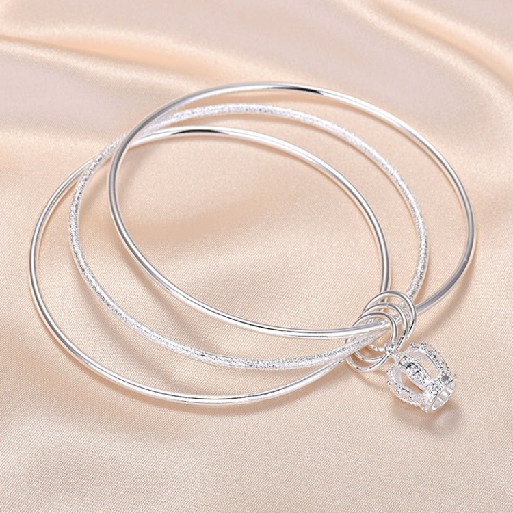 Bracelet femme jonc trois anneaux, Taille: Z104 58mm, Z104 56mm, Z104 58mm, Z104 60mm, Z104 62mm, Z103 56mm, Z103 58mm, Z103 60mm, Z103 62mm, Z102 Vella ajustable