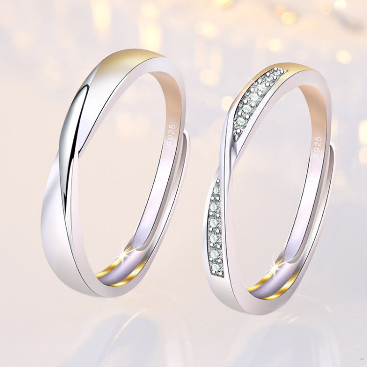 2 PCS Q38 Bagues réglables ouvertes Mobius Twist pour couples, pour femmes