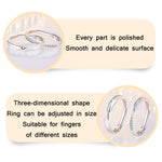 2 PCS Q38 Bagues réglables ouvertes Mobius Twist pour couples, pour femmes