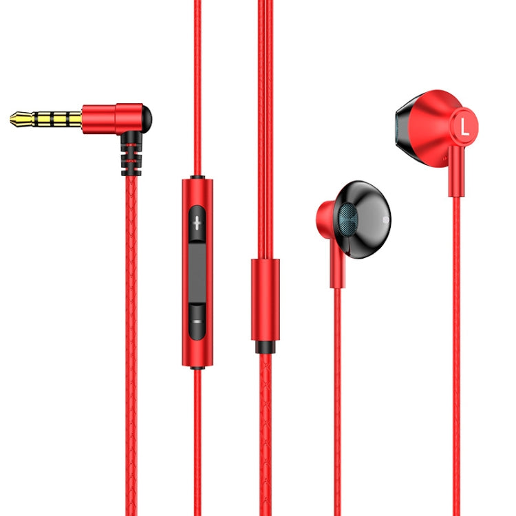 Écouteurs de jeu filaires anti-bruit avec coude métallique 3,5 mm TS6800, rouge, vert, noir, gris argent