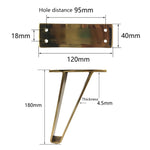 LH-GB0001 Pieds de Support Épaissis pour Canapé et Meuble TV, Hauteur :, 15cm, 18cm