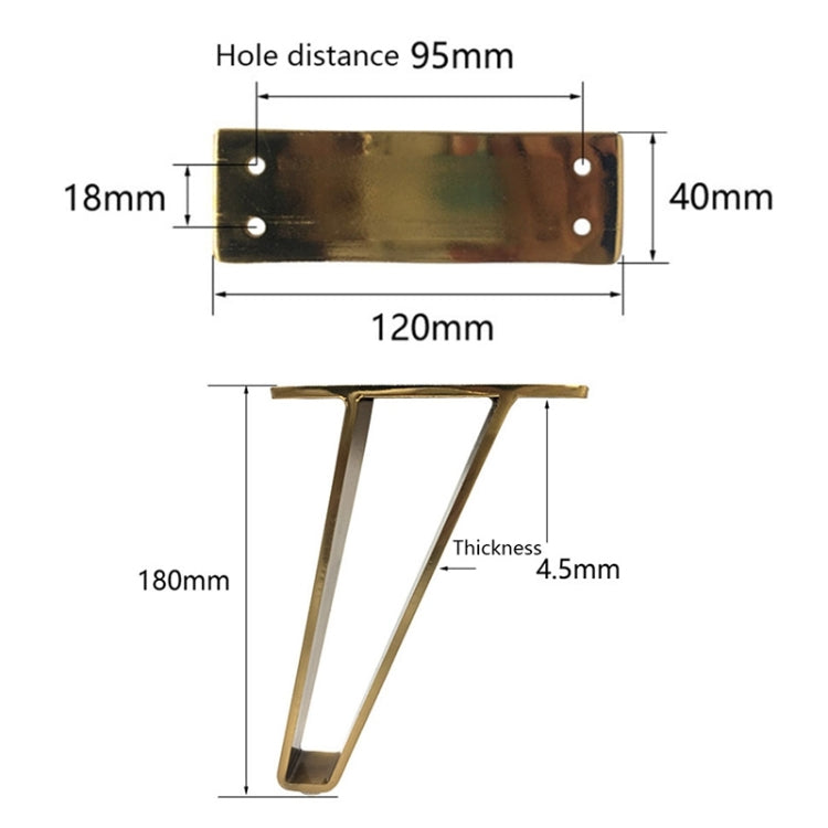 LH-GB0001 Pieds de Support Épaissis pour Canapé et Meuble TV, Hauteur :, 15cm, 18cm
