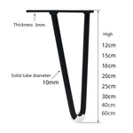 LH-S0006 Pieds de Support en Métal pour Meubles, Hauteur :, 12cm, 15cm, 18cm, 20cm, 25cm, 30cm, 60cm