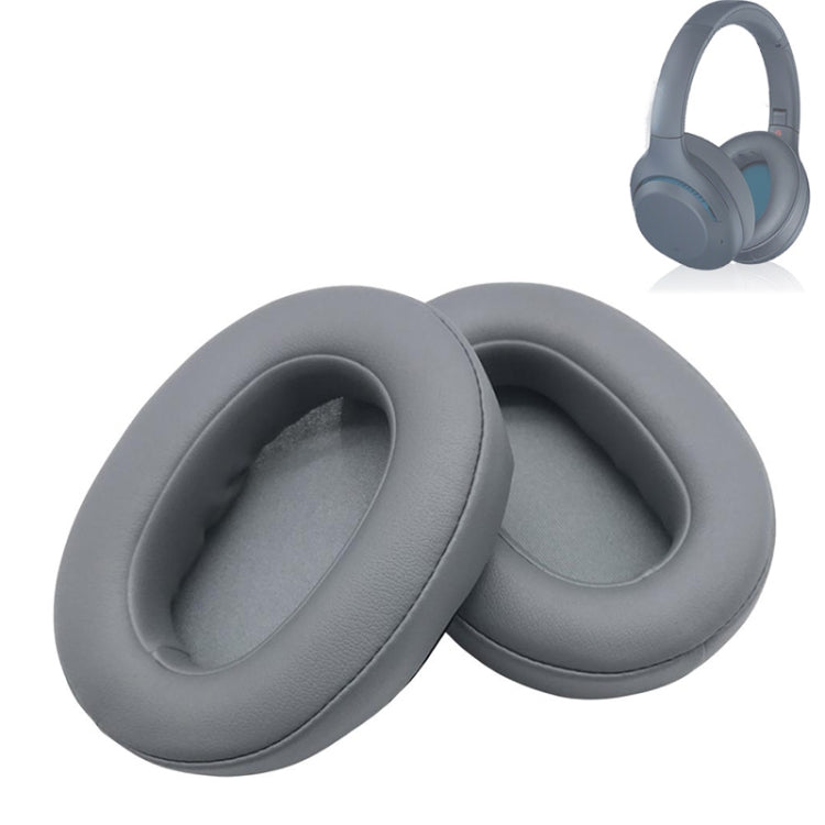 2 coussinets d'oreille en éponge pour casque SONY WH-XB900N, peau protéinée-Gris, Original-Bleu, pour SONY WH-XB900N (peau protéinée Noir)