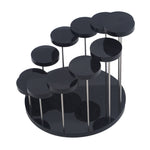 Présentoir à bagues en acrylique à 12 emplacements, noir, blanc, transparent