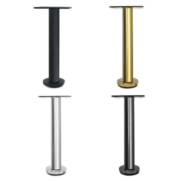 LH-TJ003 Pieds de Meubles Réglables en Tube Rond en Acier Inoxydable, Hauteur :, 37cm, 40cm, 60cm