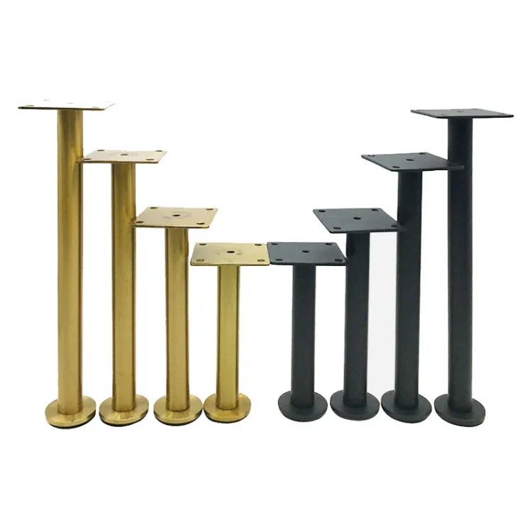 LH-TJ003 Pieds de Meubles Réglables en Tube Rond en Acier Inoxydable, Hauteur :, 37cm, 40cm, 60cm