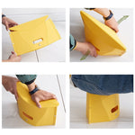 Tabouret pliant léger de voyage d'extérieur en plastique, bleu, rouge, jaune, vert clair