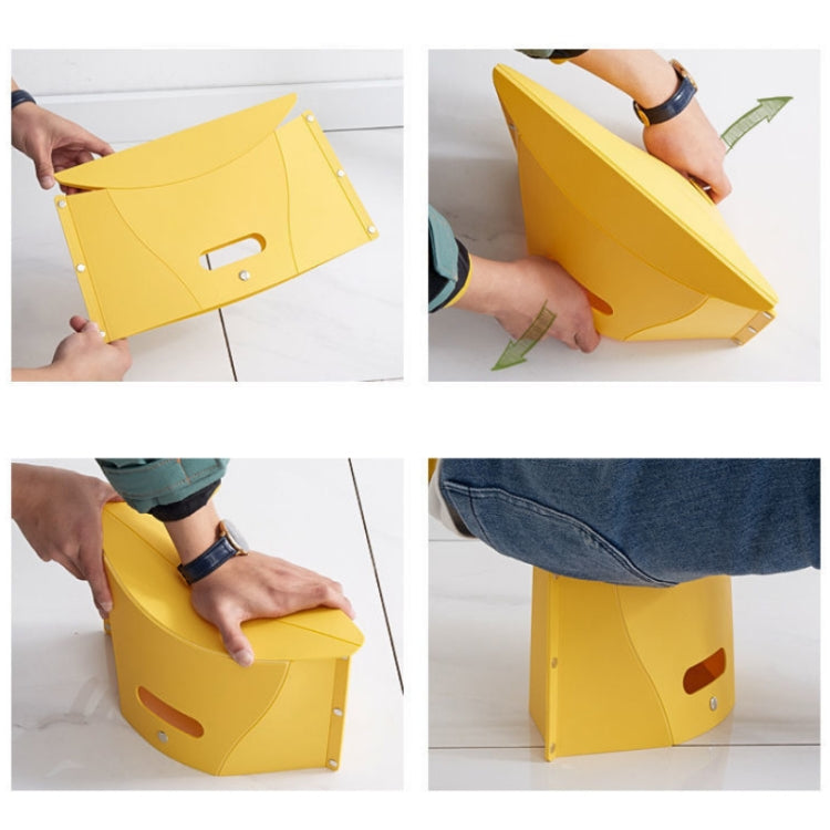 Tabouret pliant léger de voyage d'extérieur en plastique, bleu, rouge, jaune, vert clair