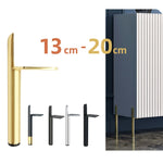 Pieds de support cylindriques en métal pour meubles LH-D012-01, hauteur : 13 cm, 15 cm, 18 cm, 20 cm