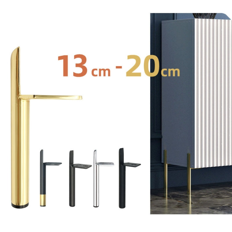 Pieds de support cylindriques en métal pour meubles LH-D012-01, hauteur : 13 cm, 15 cm, 18 cm, 20 cm