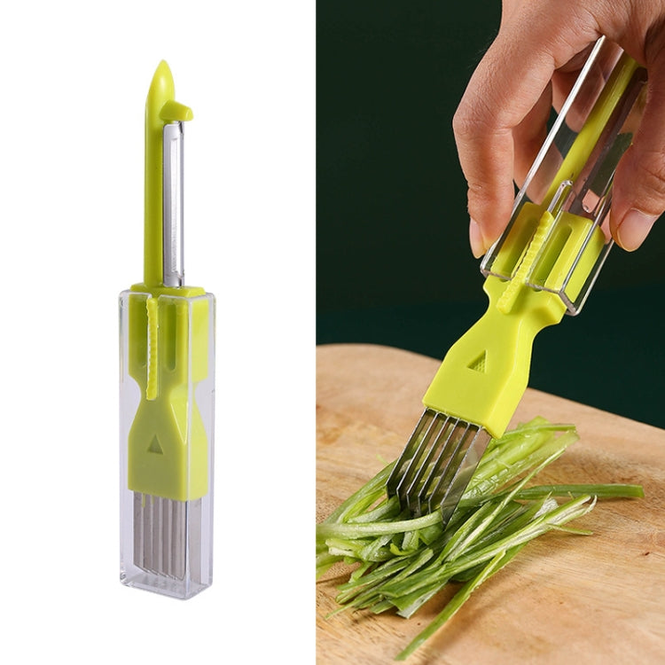Éplucheur Multifonctionnel pour Oignons Nouveaux, Vert, Jaune, Orange