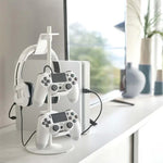 Support de rangement pour manettes de jeu et casque audio, 3 niveaux blanc, 3 niveaux noir, 4 niveaux blanc, 4 niveaux noir