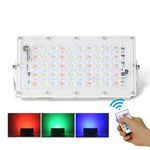 Projecteur extérieur étanche ultra-léger 50W LED RVB avec télécommande